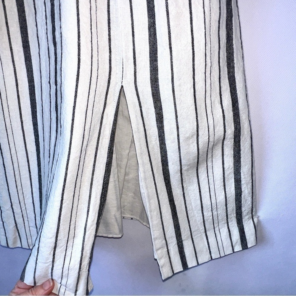 Rachel Roy Collection Woman's Striped Linen Blend Midi Slit Sundress size 0 - Picture 5 of 16